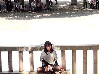 Public display of nudity with sexy Japanese babes