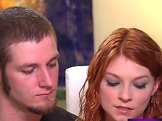 Horny swinger redhead is having hot moments on this swinger orgy.