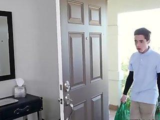 Mom sleeping porn and loud amateur Hot Milf Fucked Delivery Guy