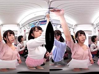 Packed in a Train Car and Surrounded by Nothing but Women! - Public Schoolgirl Voyeur